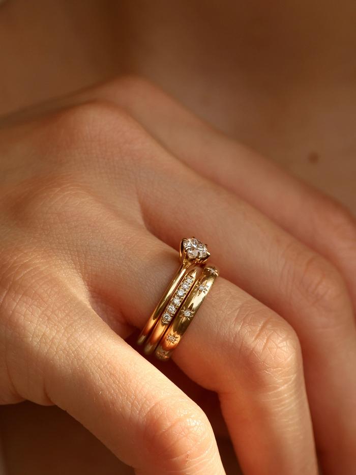 Marquise Cut Cluster Styled Lab Grown Diamond Engagement Ring