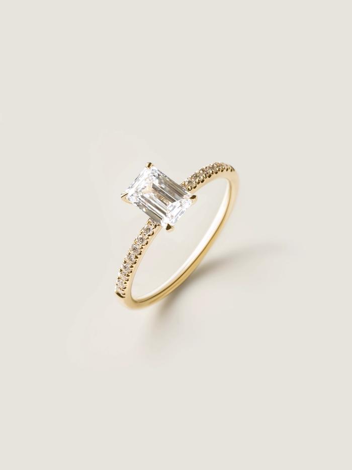 Marquise Cut Cluster Styled Lab Grown Diamond Engagement Ring
