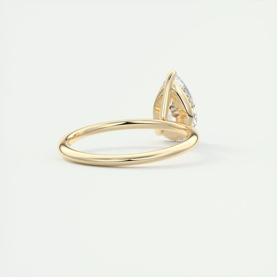 2 CT Pear Solitaire CVD F/VS1 Diamond Engagement Ring 10