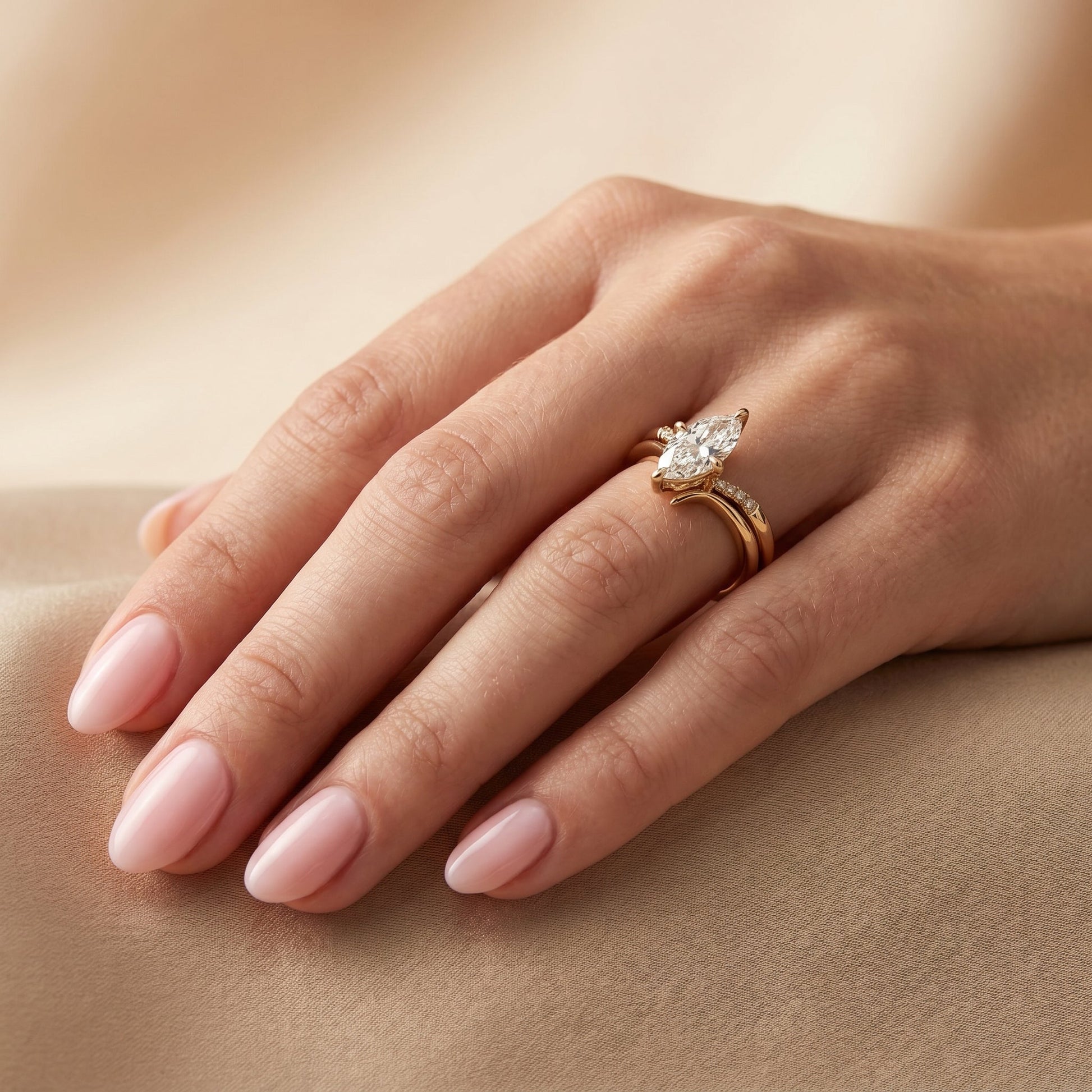 1.0 CT Round Solitaire Moissanite Diamond Bridal Ring Set