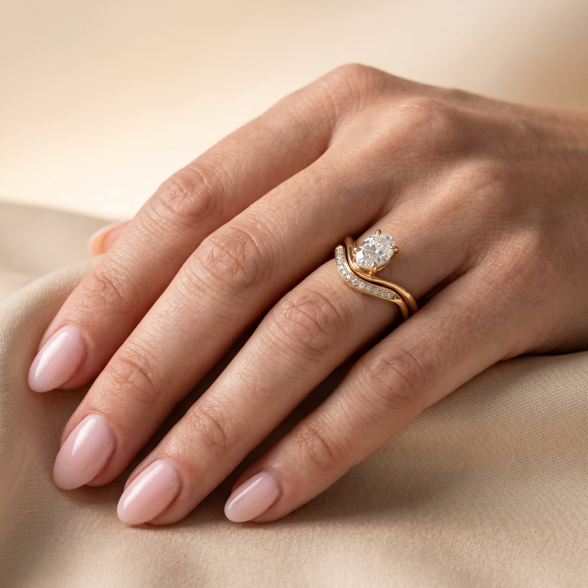 1.0 CT Round Solitaire Moissanite Diamond Bridal Ring Set