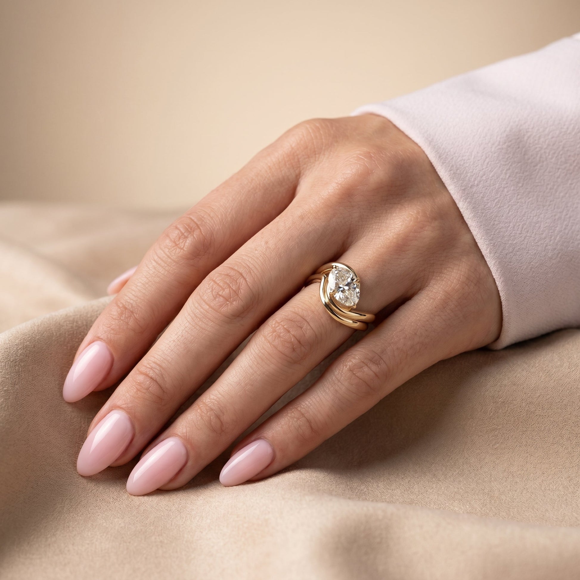 1.0 CT Round Solitaire Moissanite Diamond Bridal Ring Set
