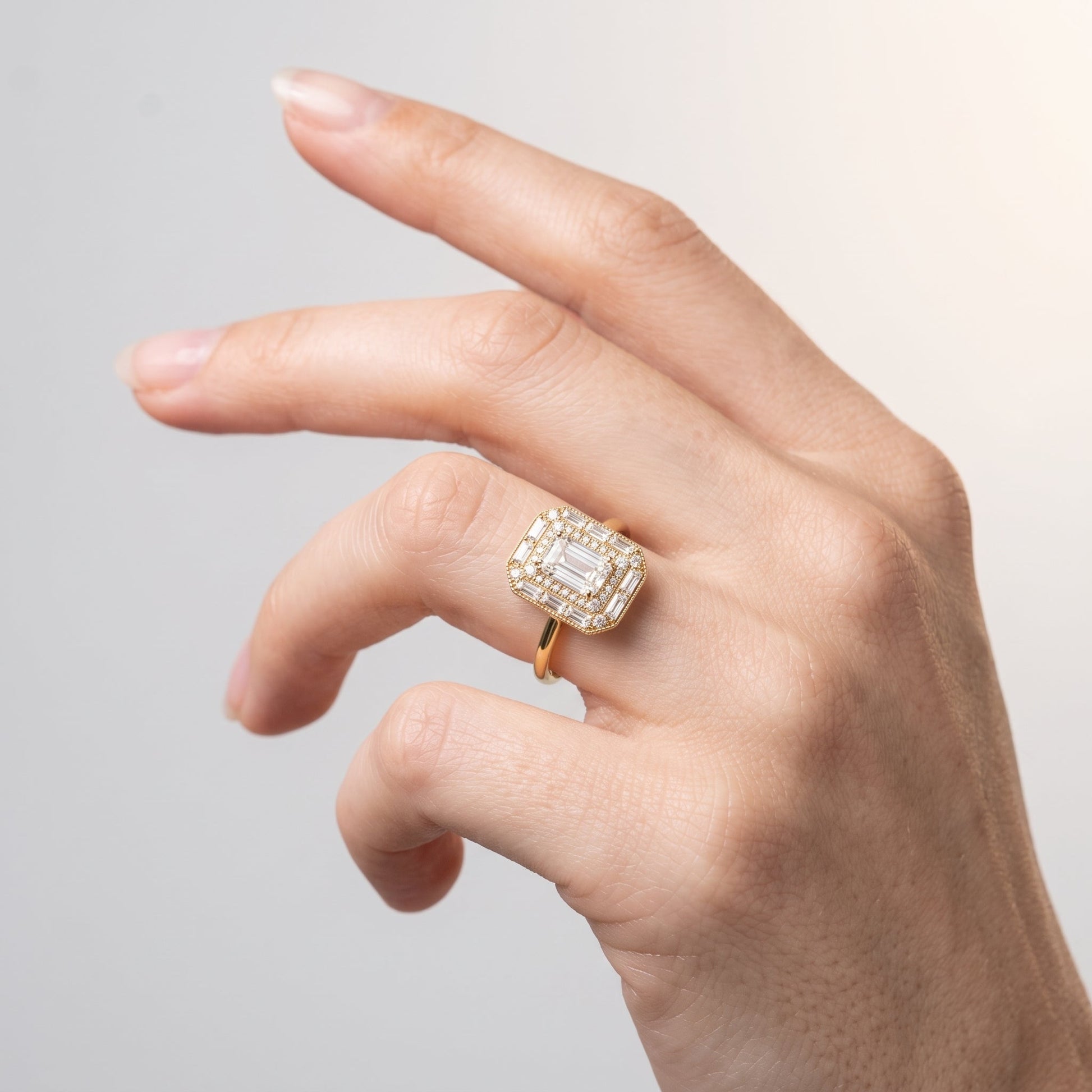 Marquise Swirl Solitaire Engagement Ring – 1 CT Lab Grown Diamond