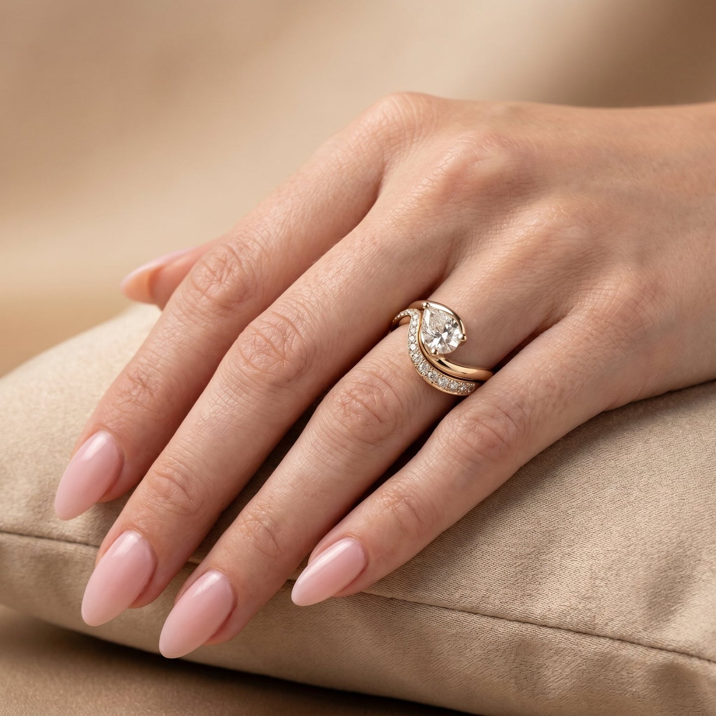 1.0 CT Round Solitaire Moissanite Diamond Bridal Ring Set