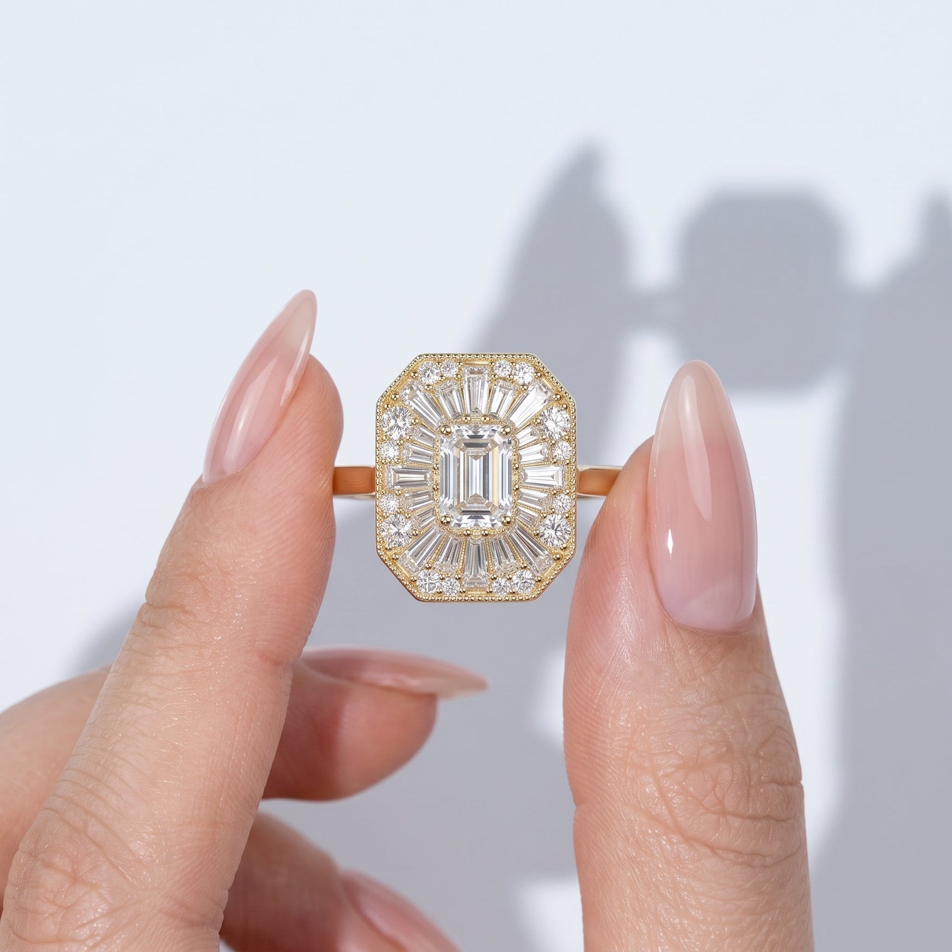 Marquise Swirl Solitaire Engagement Ring – 1 CT Lab Grown Diamond