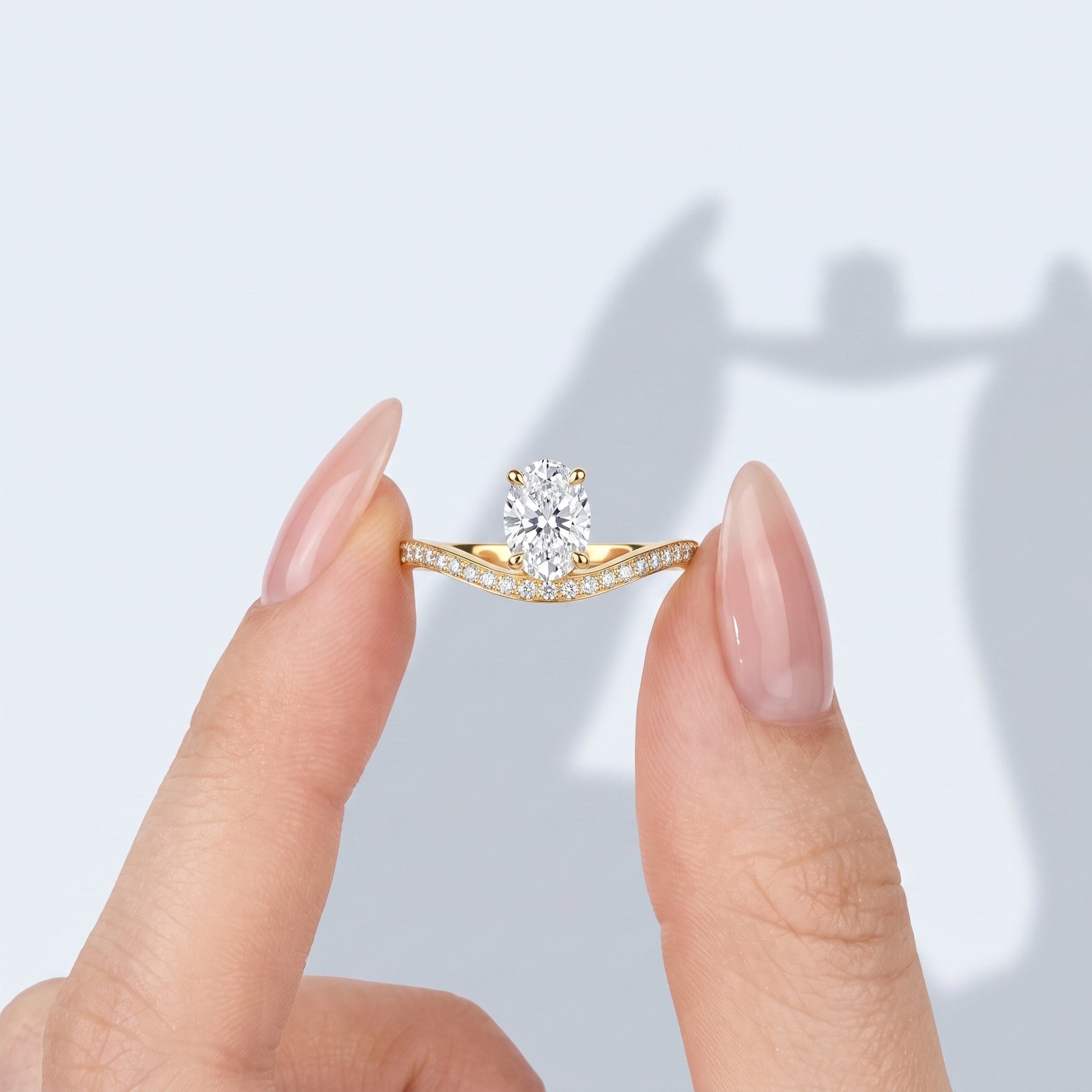 Marquise Swirl Solitaire Engagement Ring – 1 CT Lab Grown Diamond