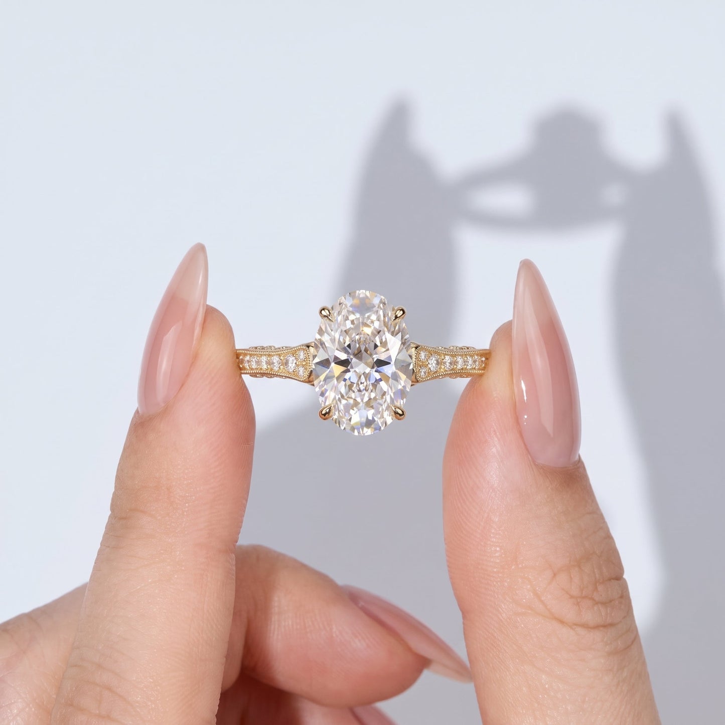 Marquise Swirl Solitaire Engagement Ring – 1 CT Lab Grown Diamond