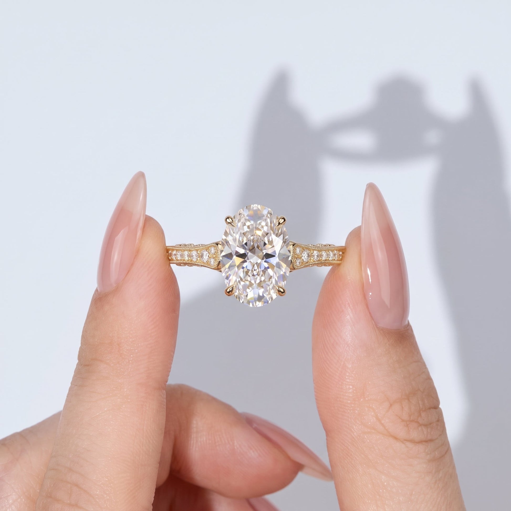 Marquise Swirl Solitaire Engagement Ring – 1 CT Lab Grown Diamond
