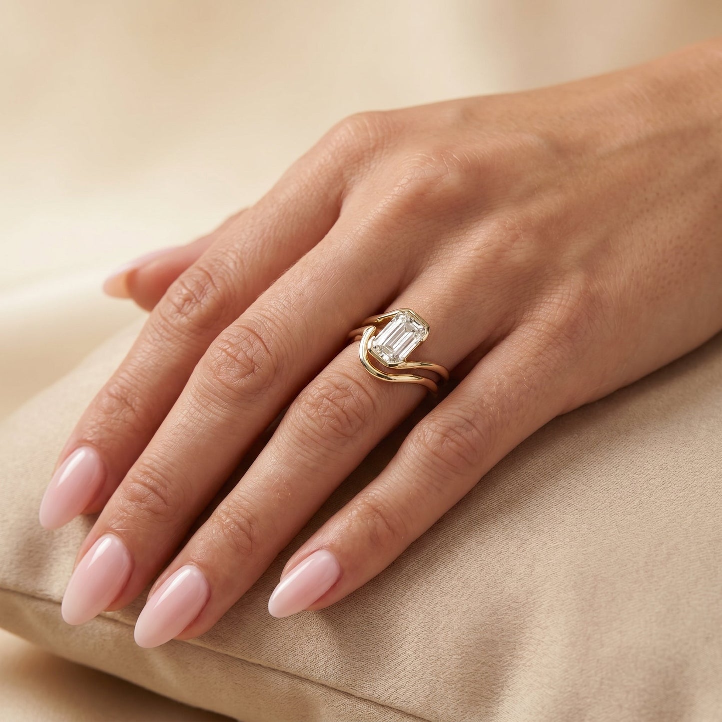 1.0 CT Round Solitaire Moissanite Diamond Bridal Ring Set
