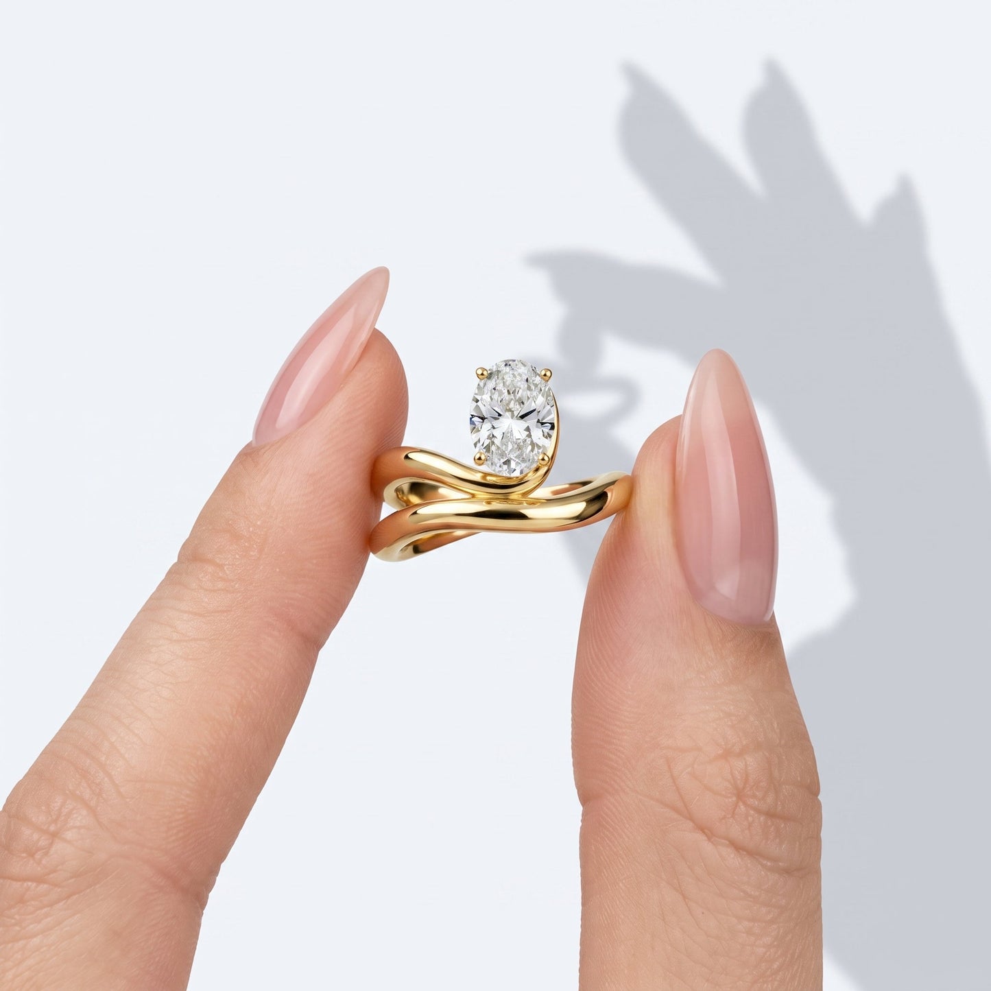 Marquise Swirl Solitaire Engagement Ring – 1 CT Lab Grown Diamond