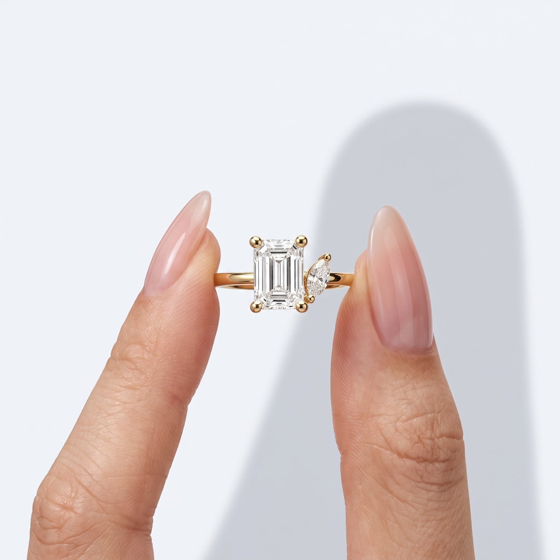 Marquise Swirl Solitaire Engagement Ring – 1 CT Lab Grown Diamond