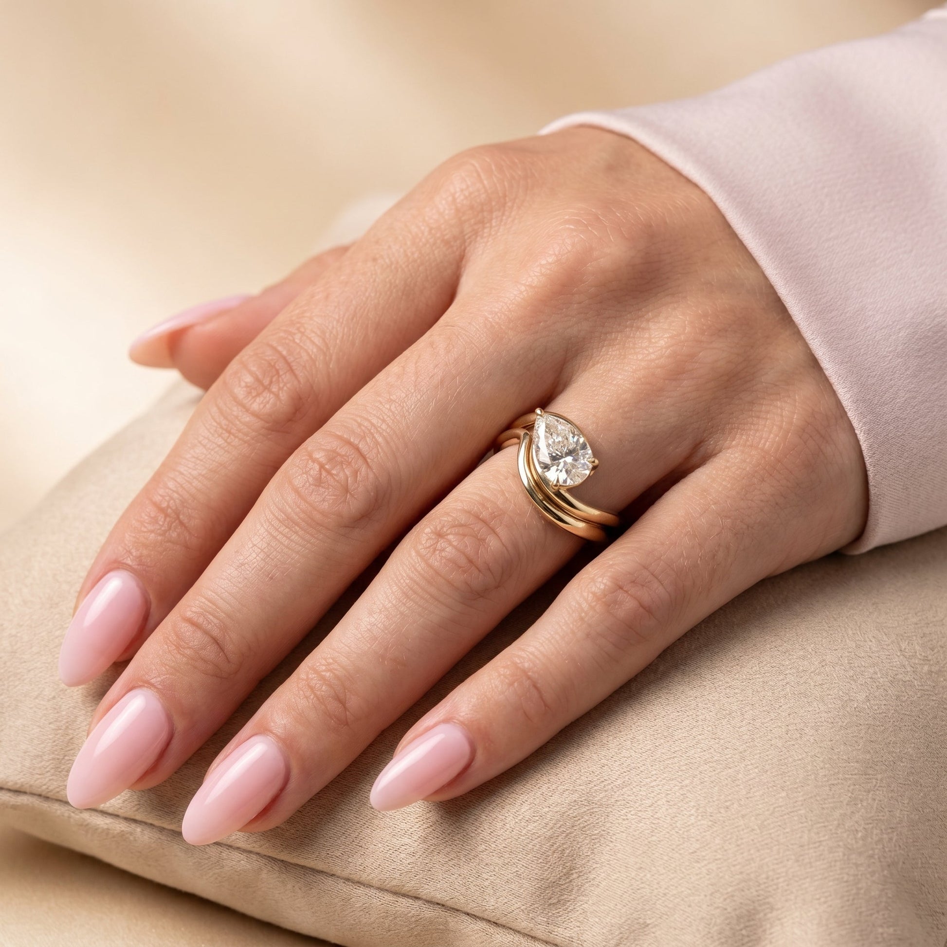 1.0 CT Round Solitaire Moissanite Diamond Bridal Ring Set