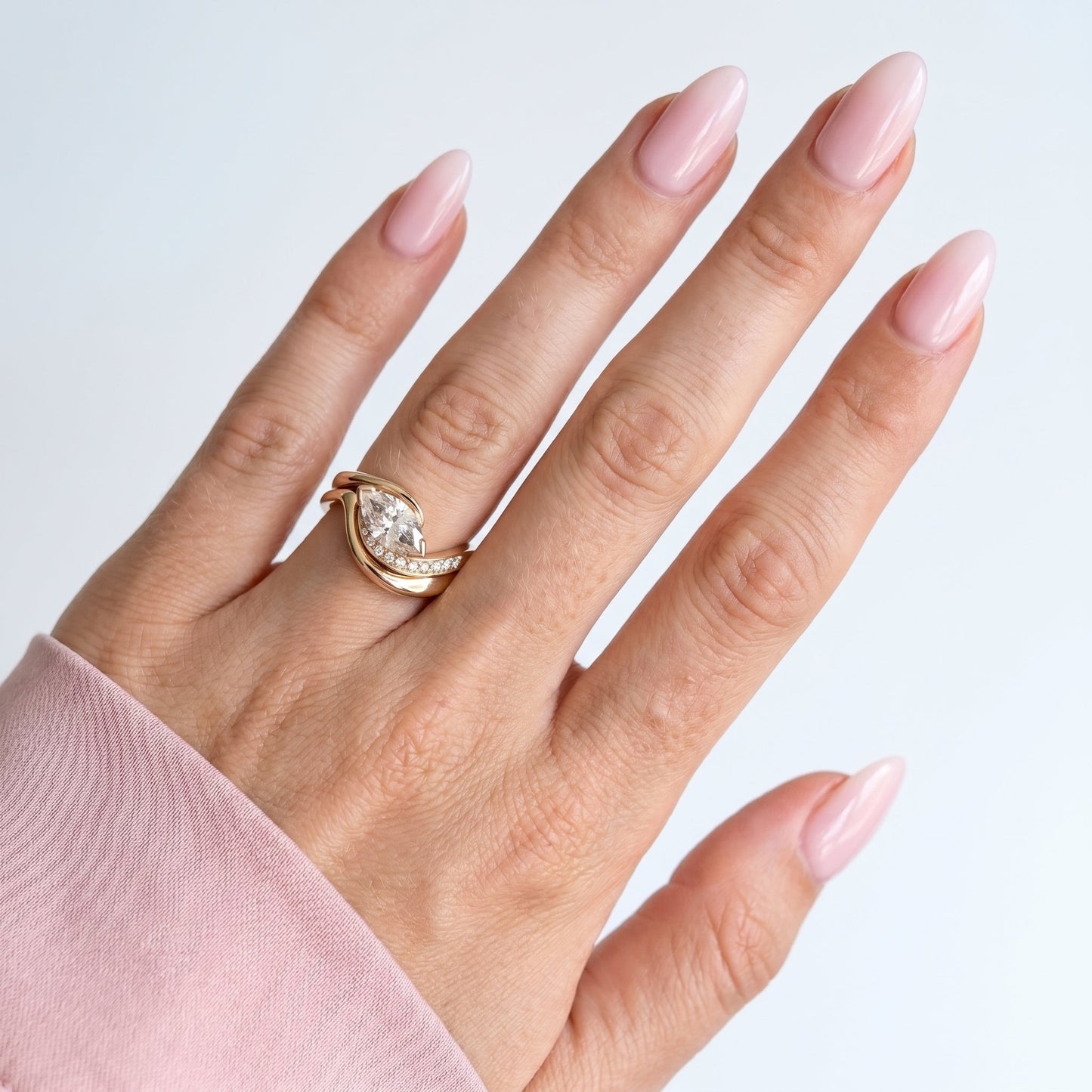 1.0 CT Round Solitaire Moissanite Diamond Bridal Ring Set