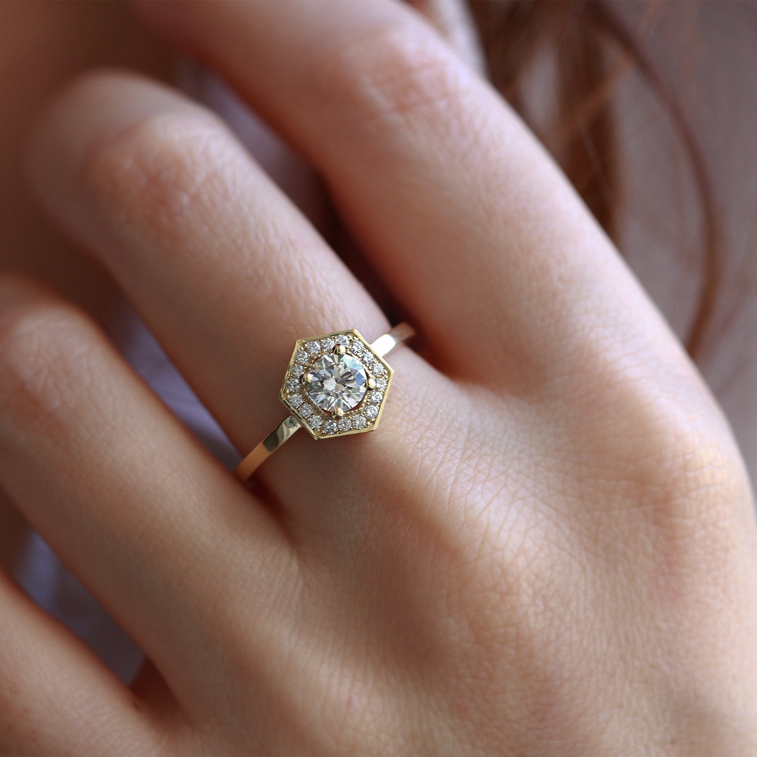 2 CT Round Three Stones Lab Grown Diamond Engagement Ring