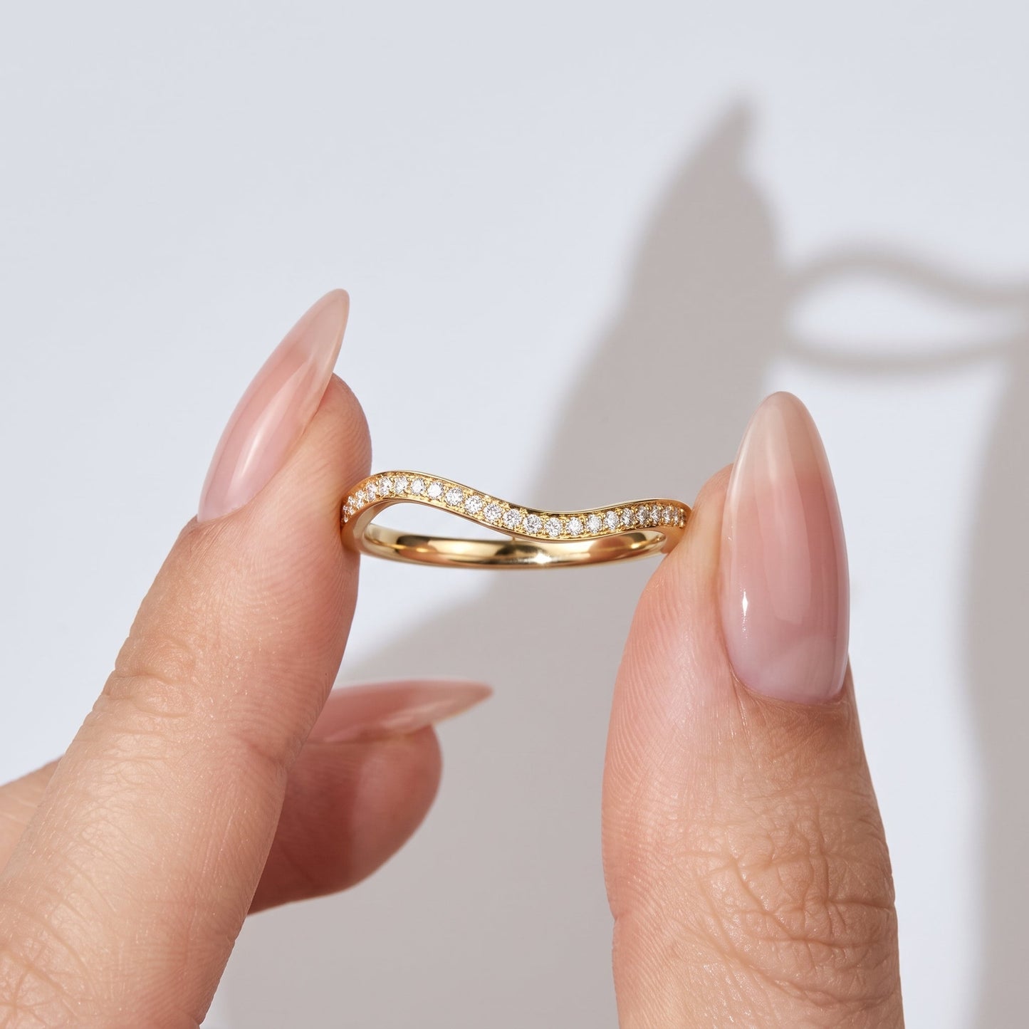 0.2 TCW Round Diamond Half Eternity DEF/VVS Lab Grown Wedding Band