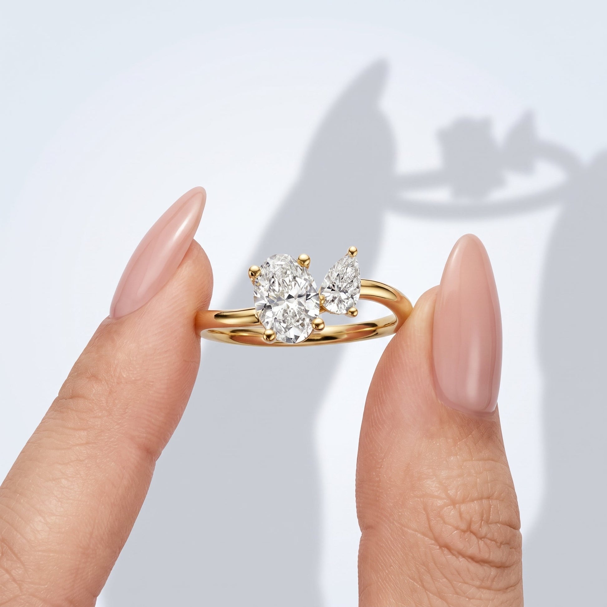 Marquise Swirl Solitaire Engagement Ring – 1 CT Lab Grown Diamond