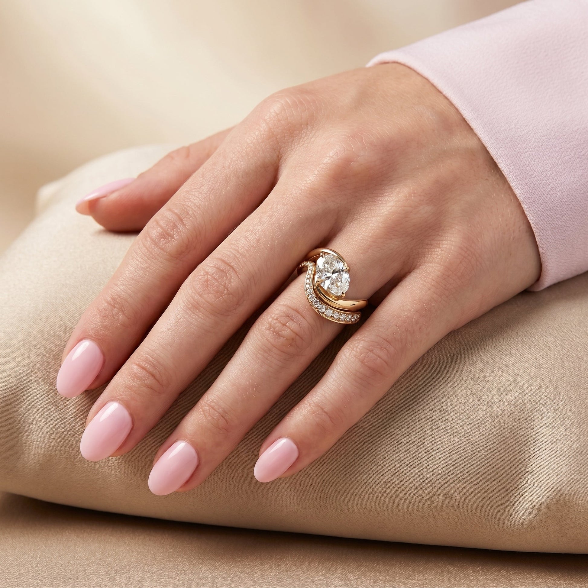 1.0 CT Round Solitaire Moissanite Diamond Bridal Ring Set