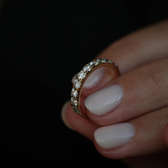 1.10 CT Round CVD EF/VS Diamond Wedding Band 3