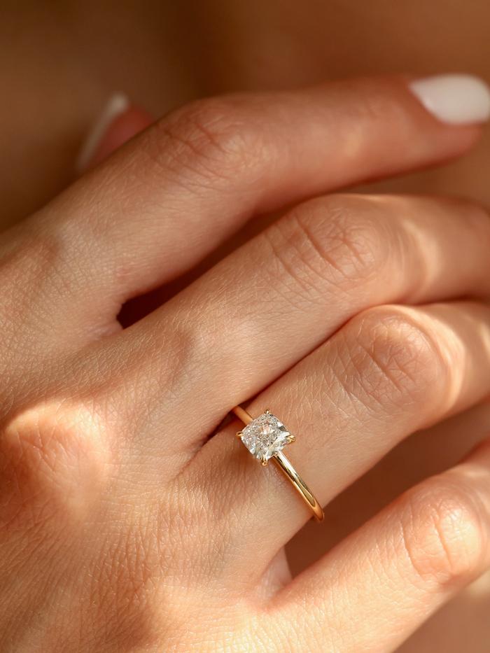 Marquise Cut Cluster Styled Lab Grown Diamond Engagement Ring