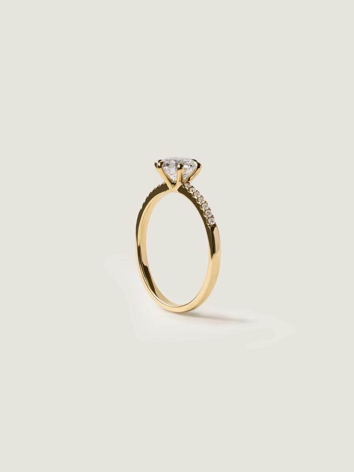 Marquise Cut Cluster Styled Lab Grown Diamond Engagement Ring