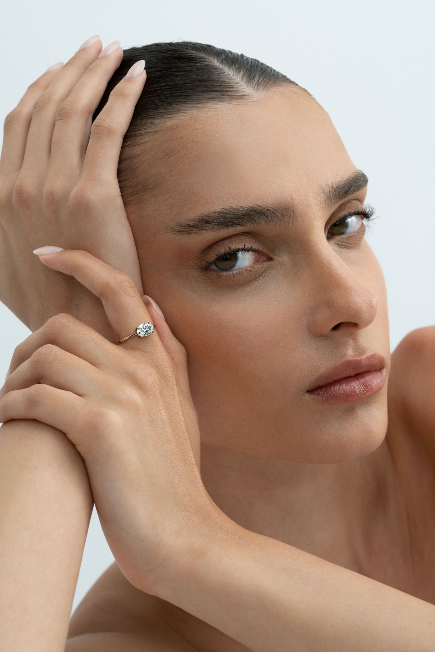 2 CT Round Three Stones Lab Grown Diamond Engagement Ring