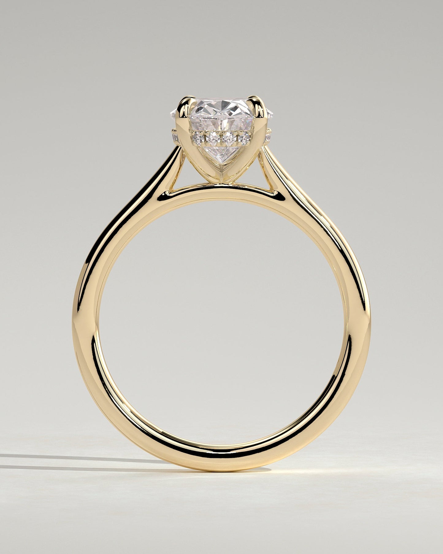 Round Halo, Pave & Split Shank Engagement Ring – 1.93 CT Lab Grown Diamond