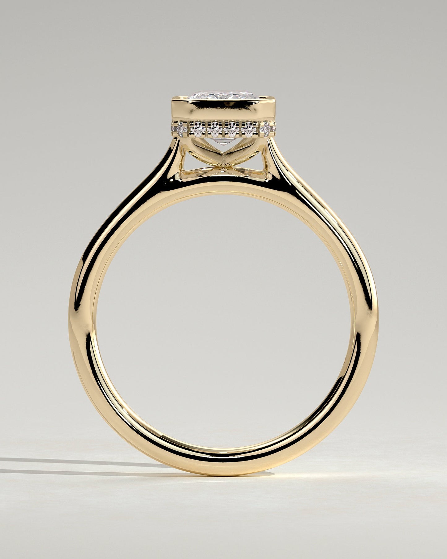 Round Halo, Pave & Split Shank Engagement Ring – 1.93 CT Lab Grown Diamond