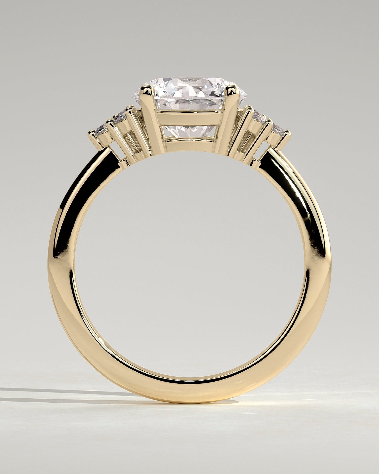 Round Halo, Pave & Split Shank Engagement Ring – 1.93 CT Lab Grown Diamond