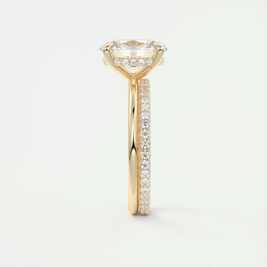 2 CT Oval Hidden Halo CVD F/VS1 Diamond Engagement Ring 20