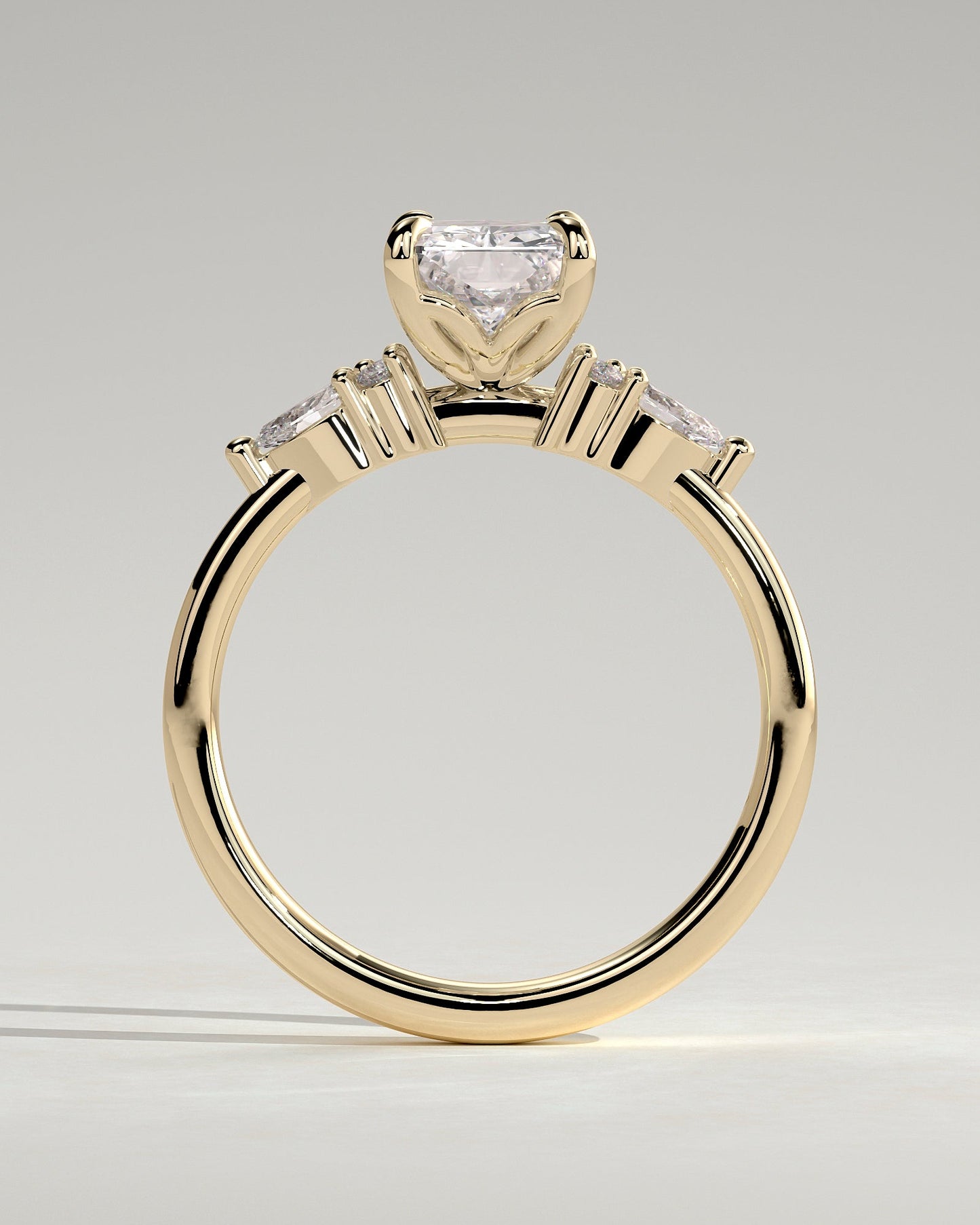 Round Halo, Pave & Split Shank Engagement Ring – 1.93 CT Lab Grown Diamond