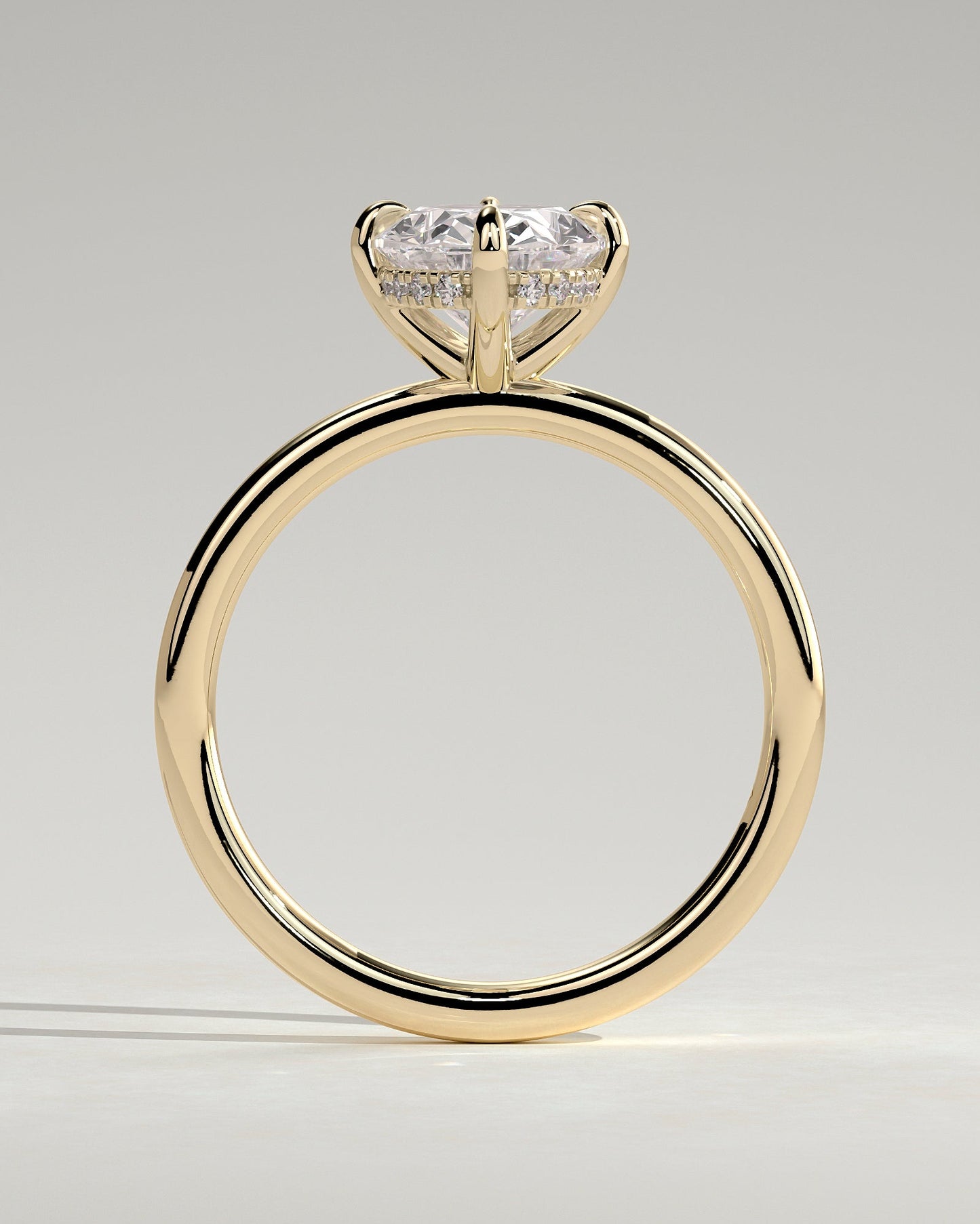 Round Halo, Pave & Split Shank Engagement Ring – 1.93 CT Lab Grown Diamond