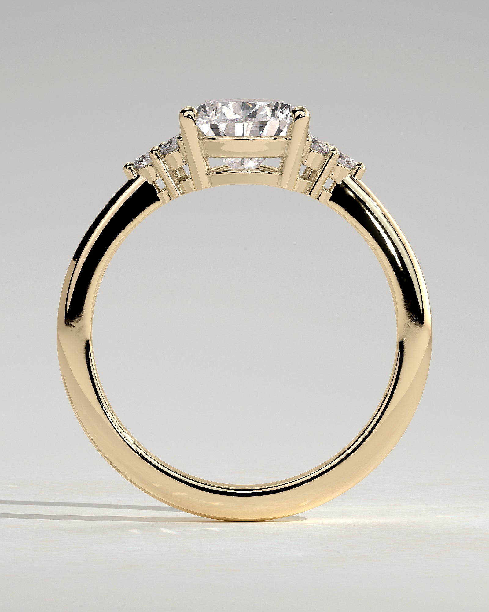 Round Halo, Pave & Split Shank Engagement Ring – 1.93 CT Lab Grown Diamond