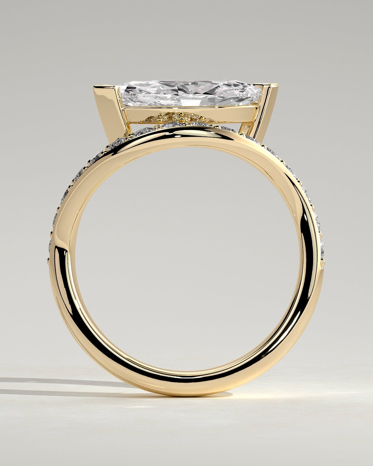Round Halo, Pave & Split Shank Engagement Ring – 1.93 CT Lab Grown Diamond