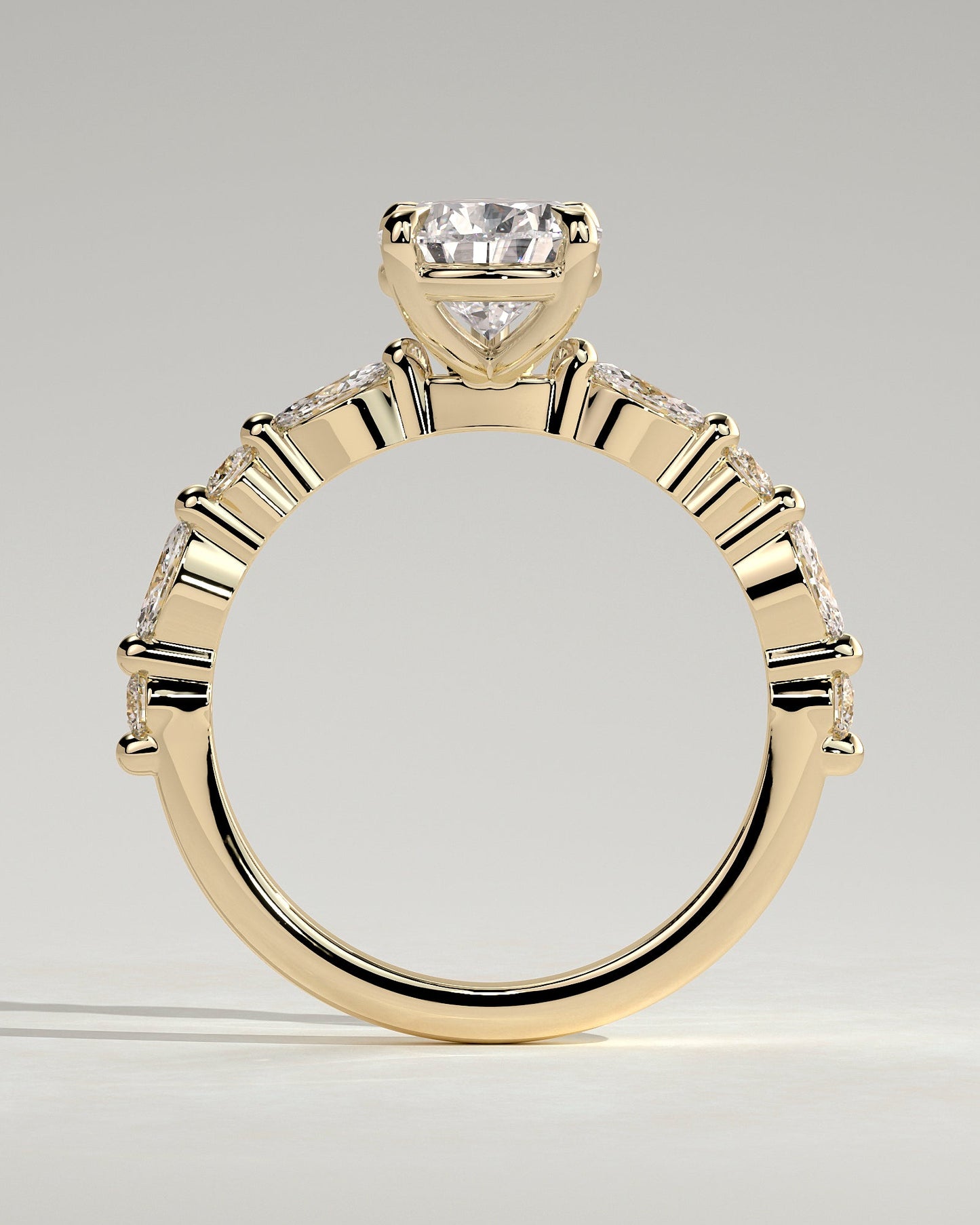 Round Halo, Pave & Split Shank Engagement Ring – 1.93 CT Lab Grown Diamond