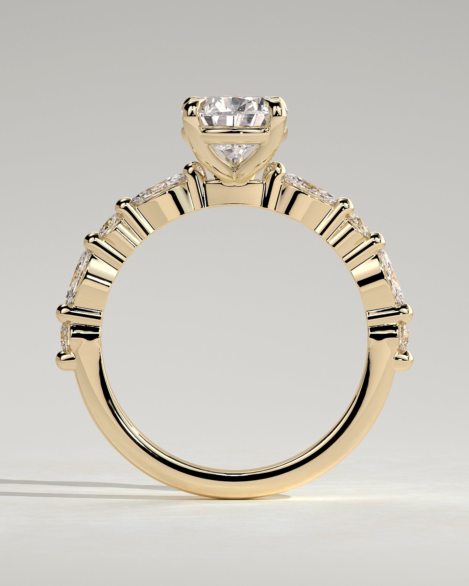 Round Halo, Pave & Split Shank Engagement Ring – 1.93 CT Lab Grown Diamond