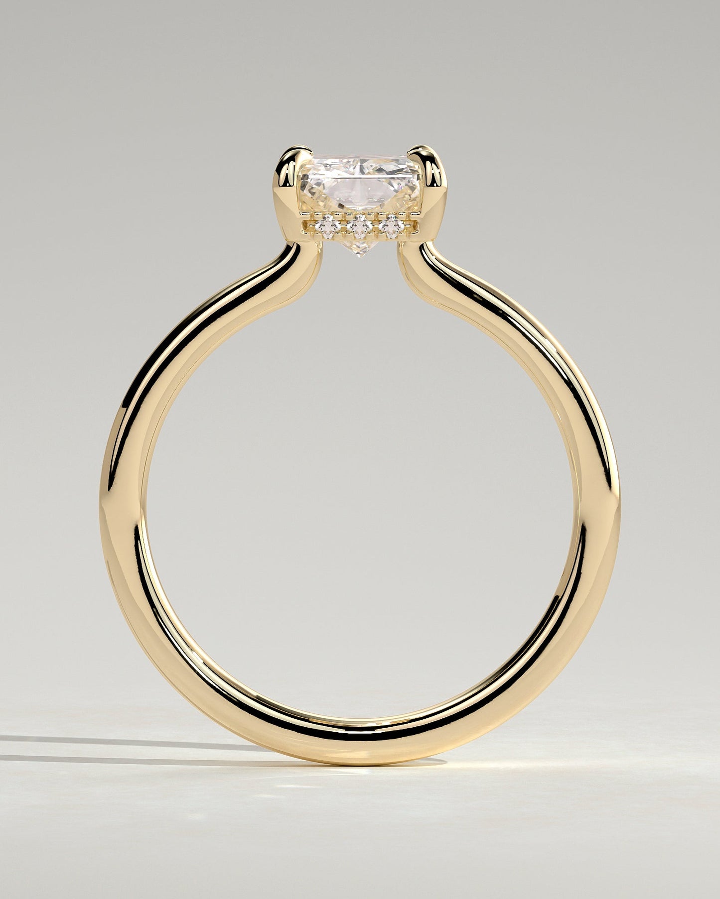 Round Halo, Pave & Split Shank Engagement Ring – 1.93 CT Lab Grown Diamond
