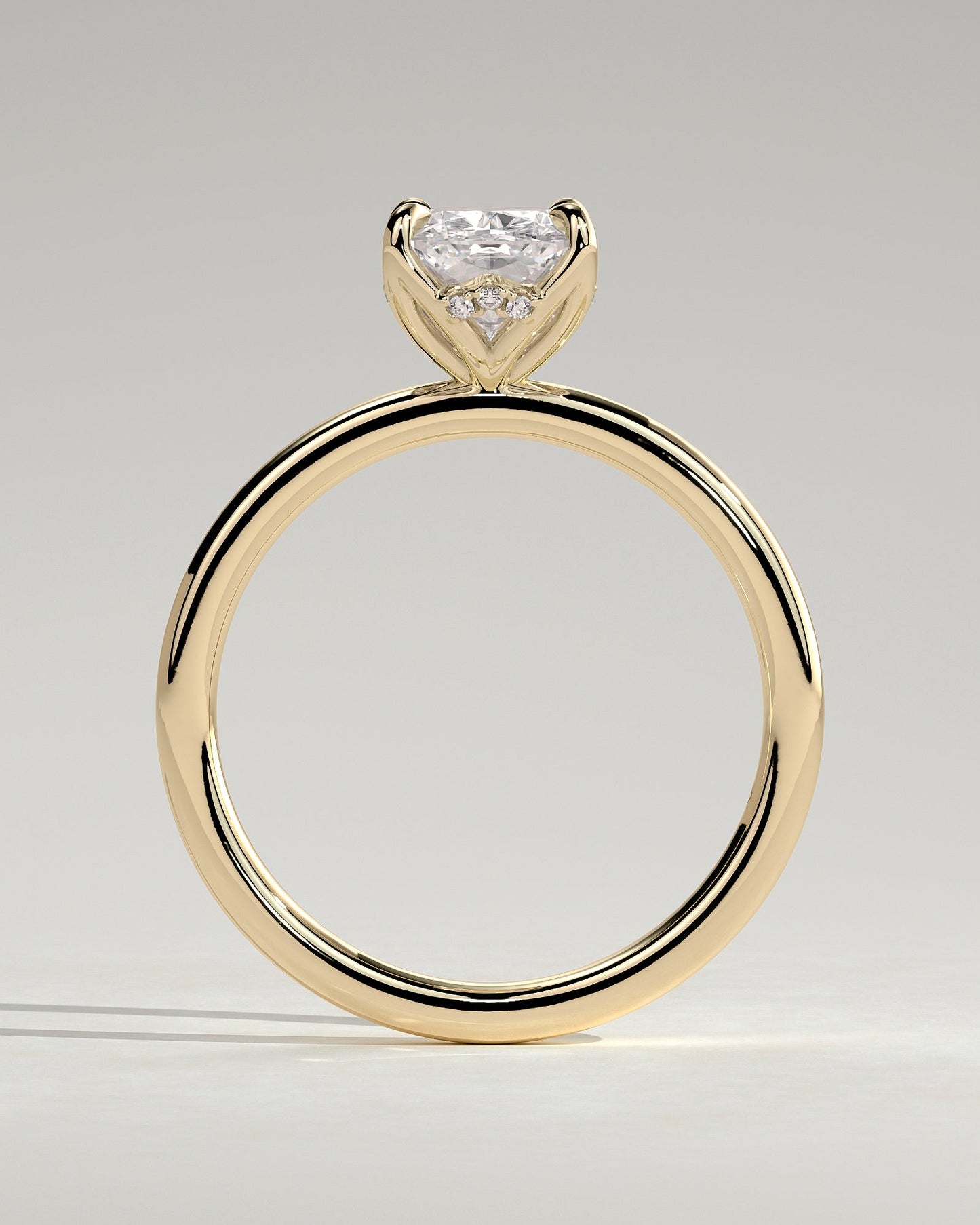 Round Halo, Pave & Split Shank Engagement Ring – 1.93 CT Lab Grown Diamond