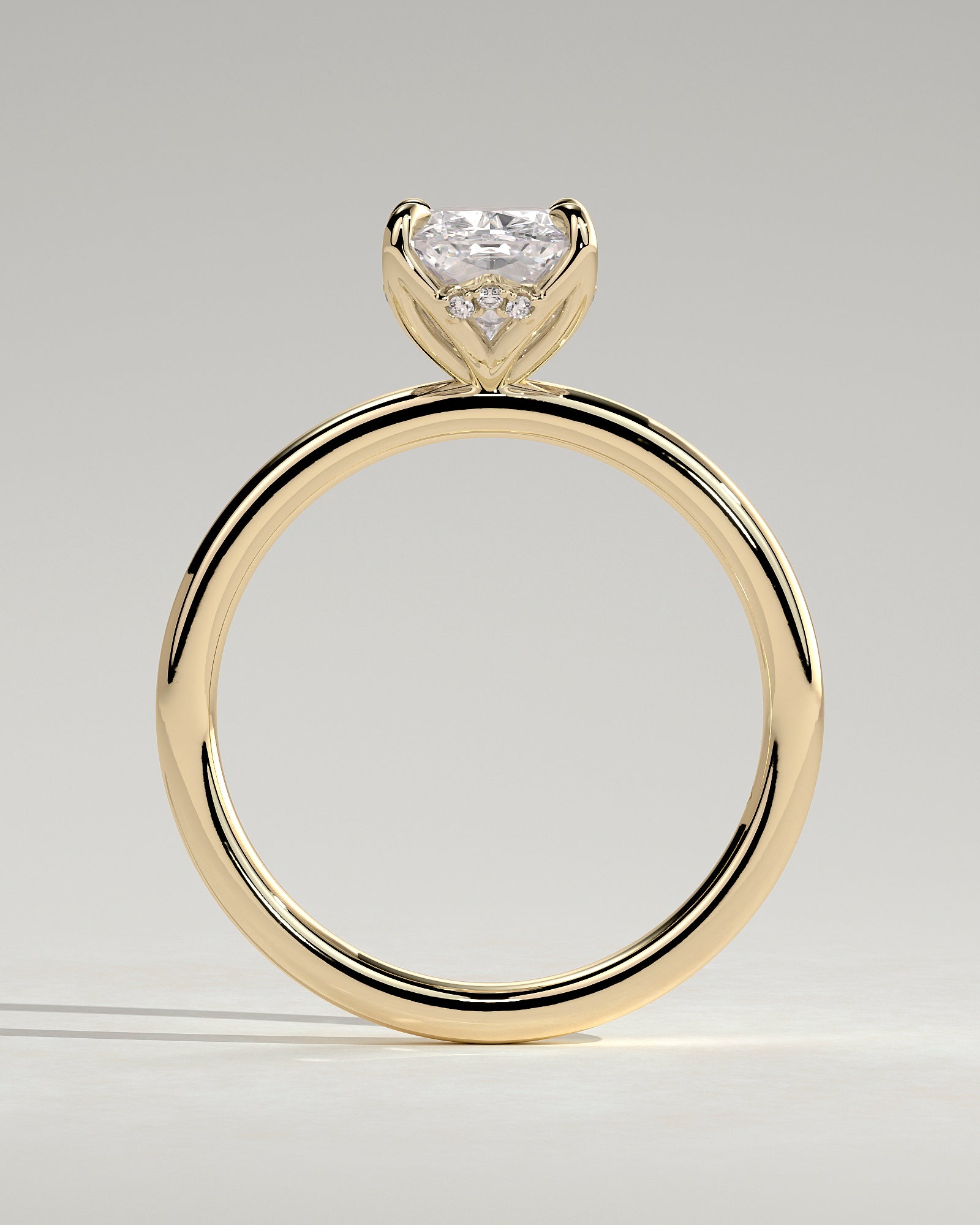 Round Halo, Pave & Split Shank Engagement Ring – 1.93 CT Lab Grown Diamond