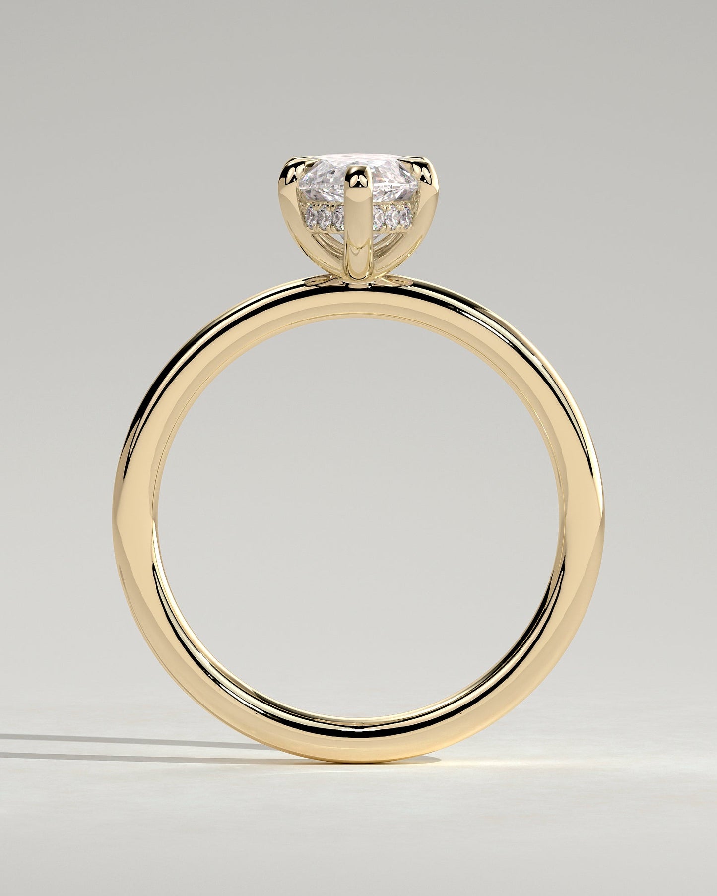 Round Halo, Pave & Split Shank Engagement Ring – 1.93 CT Lab Grown Diamond