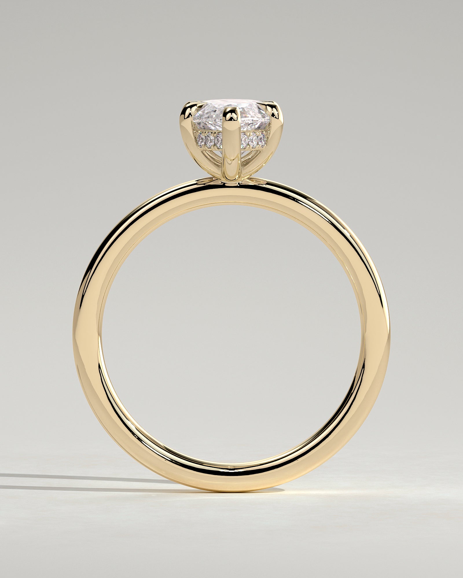 Round Halo, Pave & Split Shank Engagement Ring – 1.93 CT Lab Grown Diamond