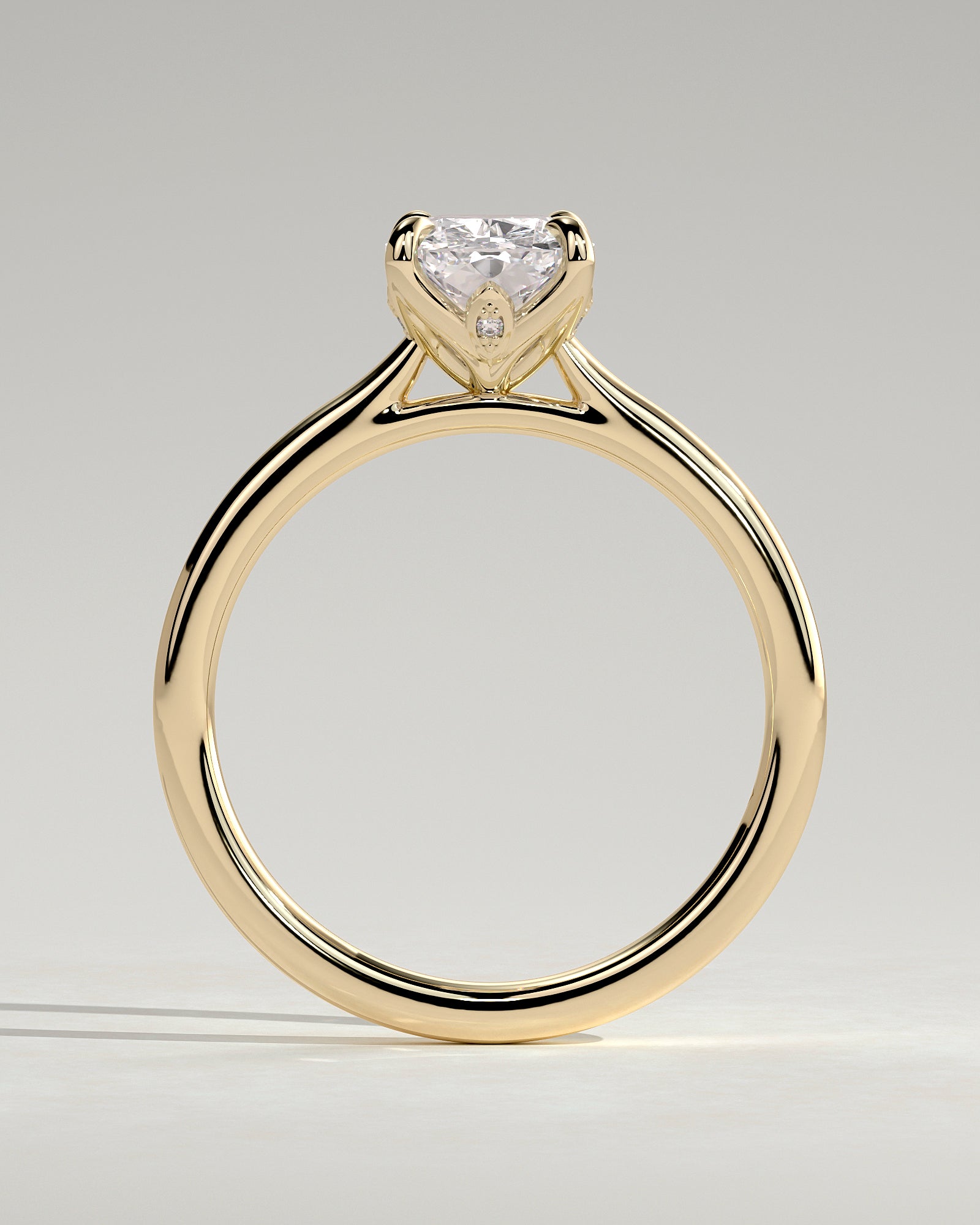 Round Halo, Pave & Split Shank Engagement Ring – 1.93 CT Lab Grown Diamond