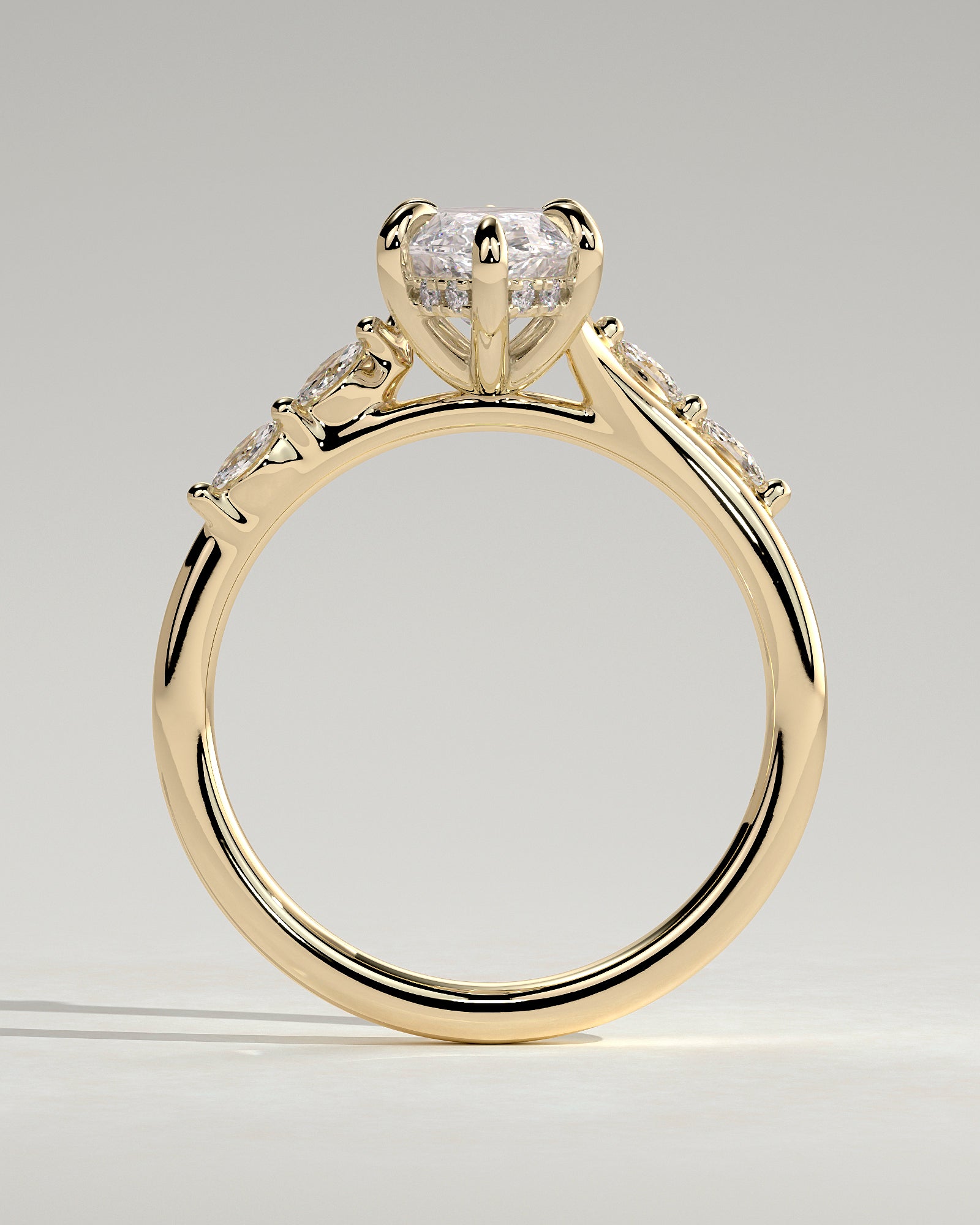 Round Halo, Pave & Split Shank Engagement Ring – 1.93 CT Lab Grown Diamond