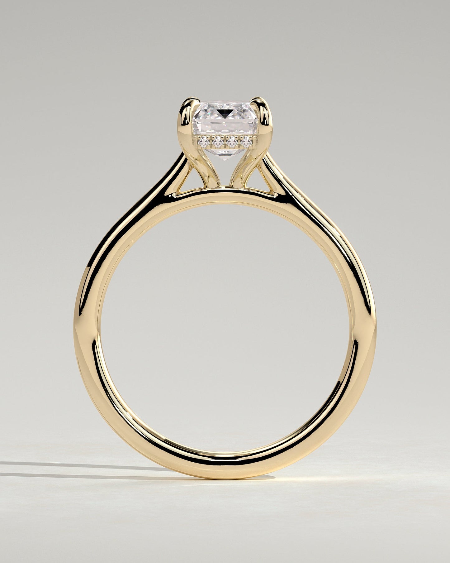 Round Halo, Pave & Split Shank Engagement Ring – 1.93 CT Lab Grown Diamond