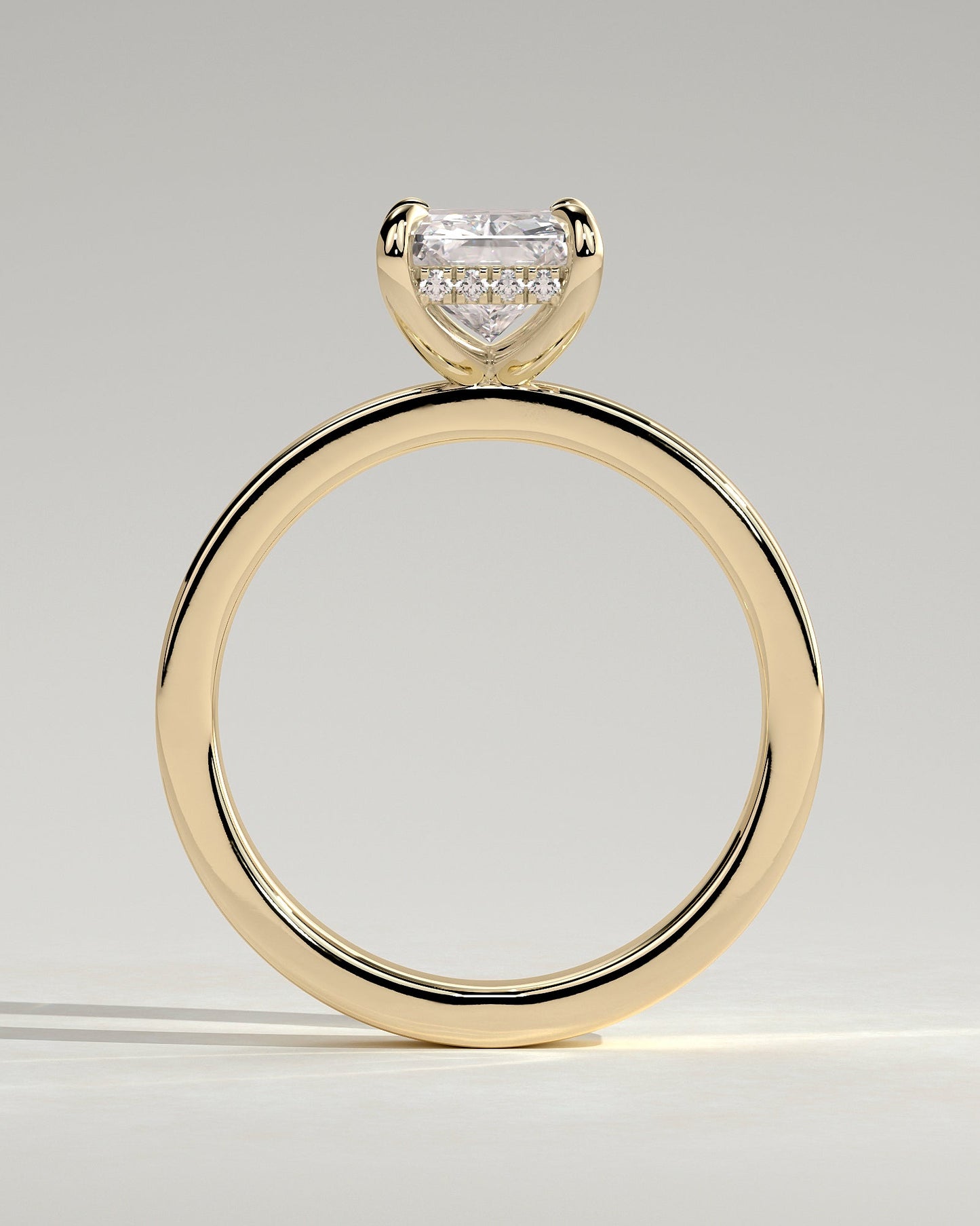 Round Halo, Pave & Split Shank Engagement Ring – 1.93 CT Lab Grown Diamond