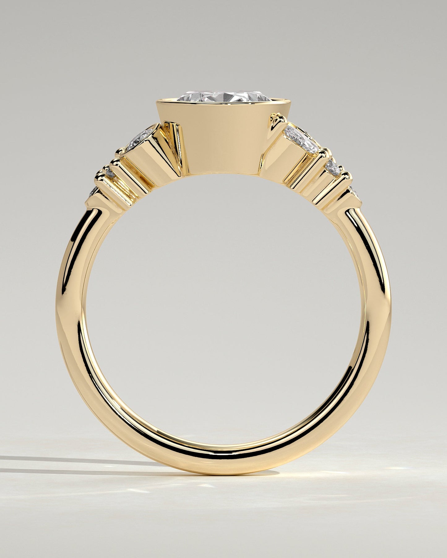 Round Halo, Pave & Split Shank Engagement Ring – 1.93 CT Lab Grown Diamond