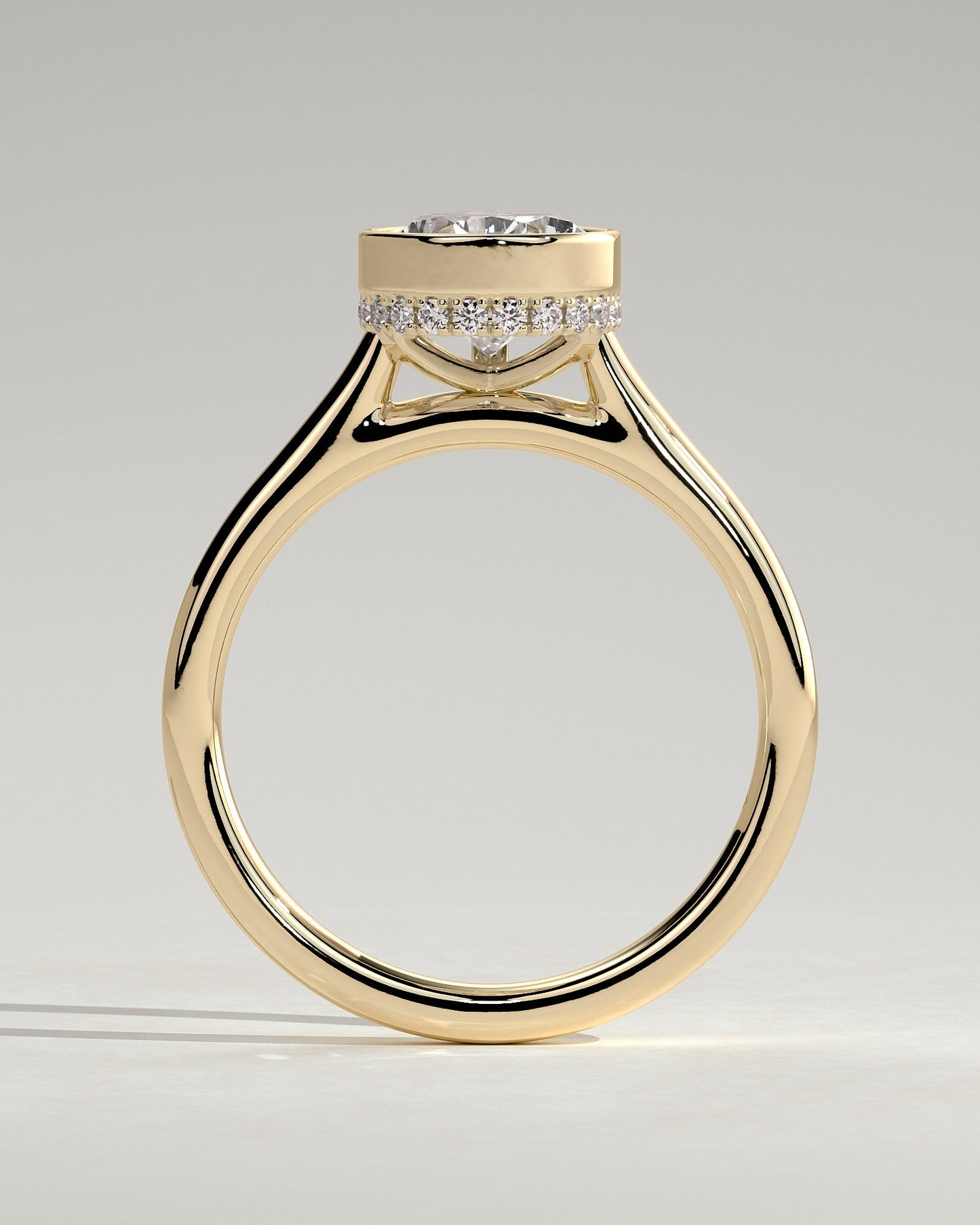 Round Halo, Pave & Split Shank Engagement Ring – 1.93 CT Lab Grown Diamond