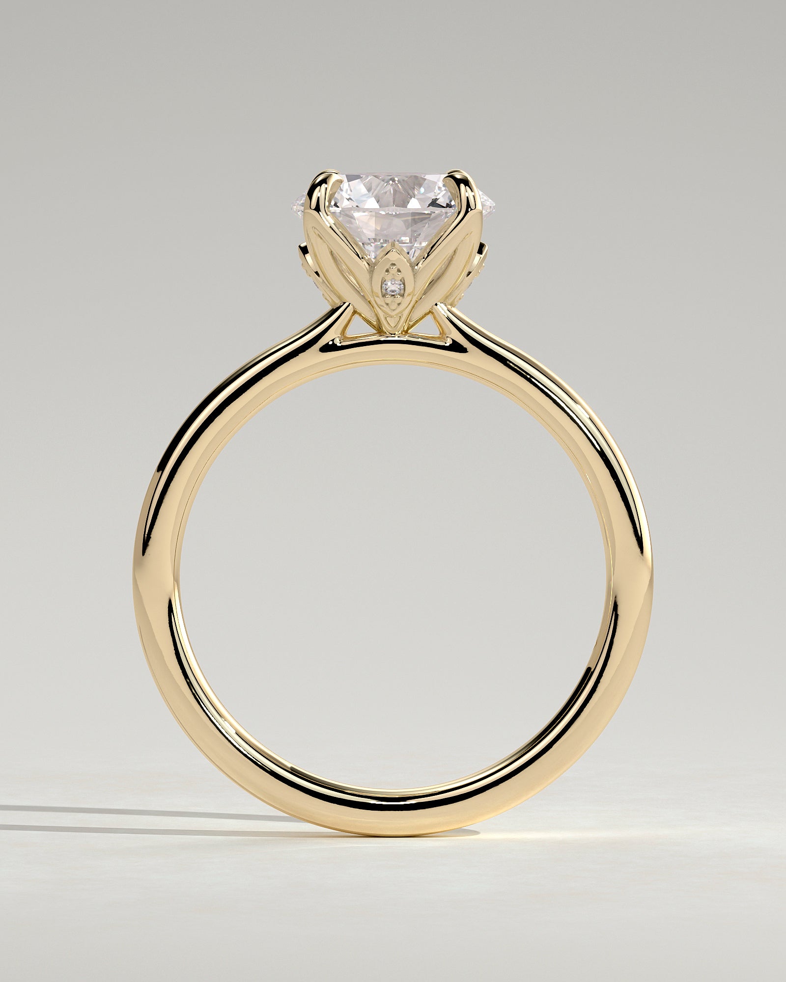 Round Halo, Pave & Split Shank Engagement Ring – 1.93 CT Lab Grown Diamond