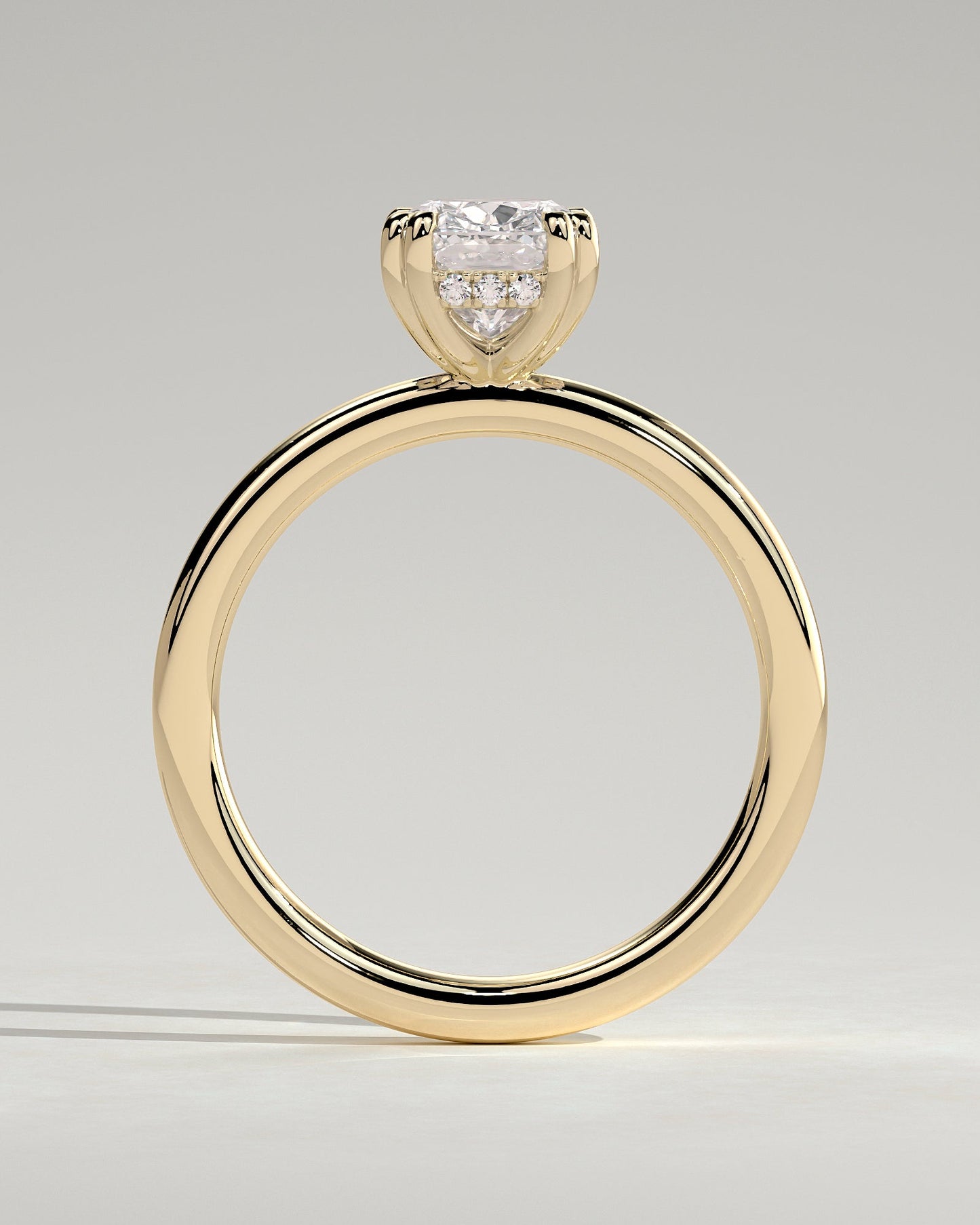 Round Halo, Pave & Split Shank Engagement Ring – 1.93 CT Lab Grown Diamond