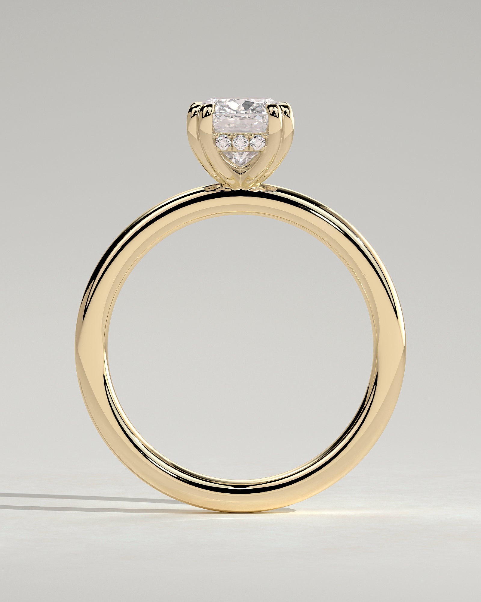 Round Halo, Pave & Split Shank Engagement Ring – 1.93 CT Lab Grown Diamond