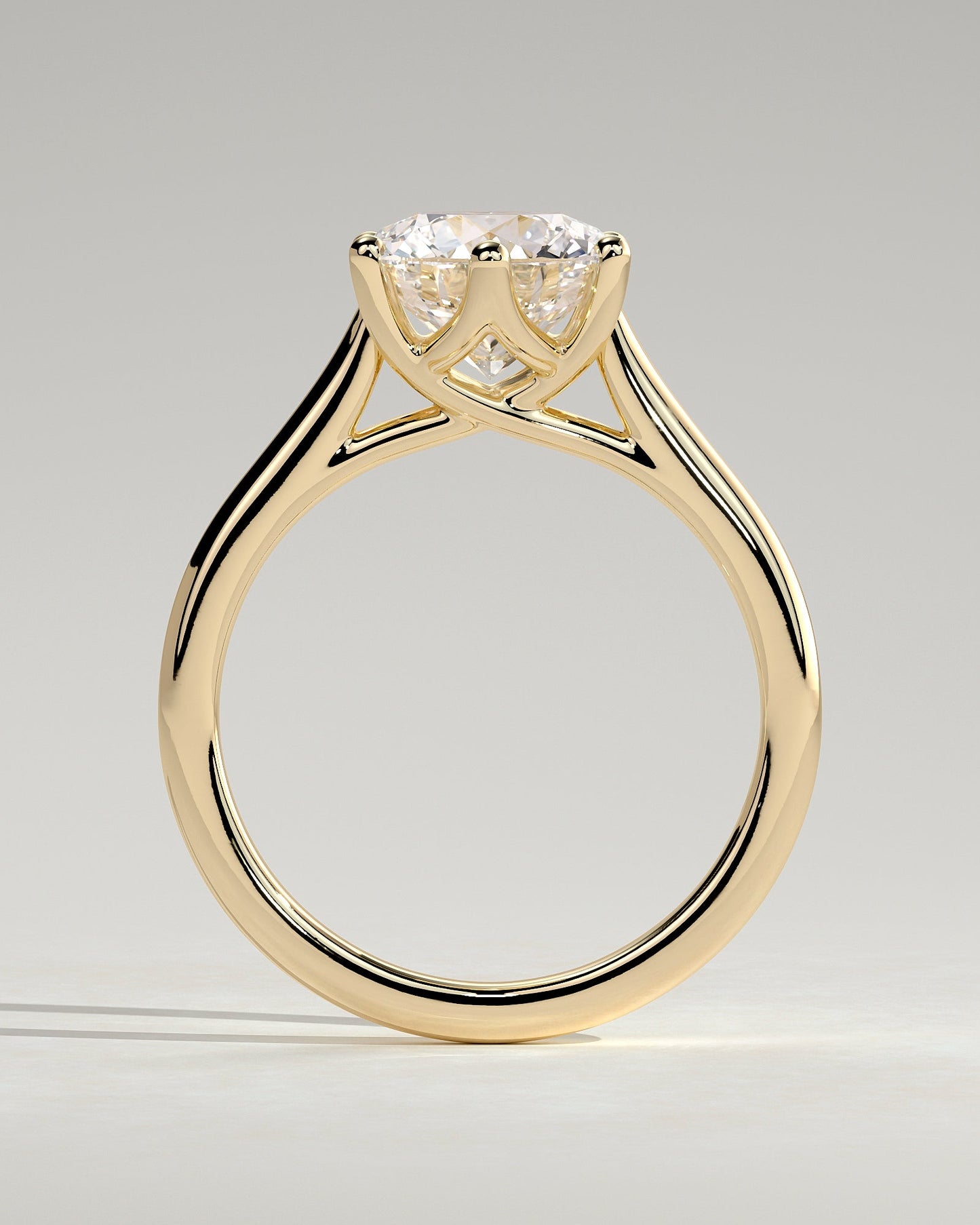 Round Halo, Pave & Split Shank Engagement Ring – 1.93 CT Lab Grown Diamond